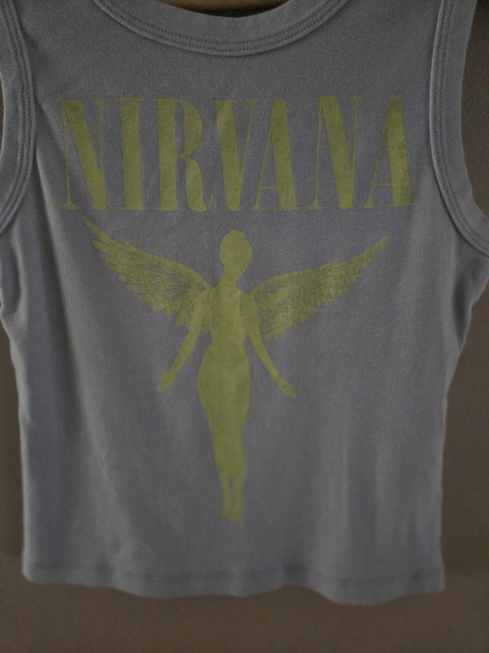 Daydreamer Sky Blue Ribbed Tank with Neon Yellow Graphic - Picture 4 of 8